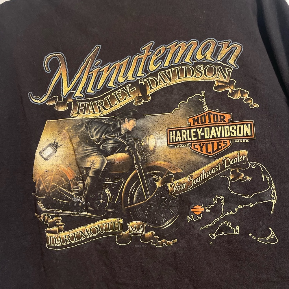 Harley-Davidson Men’s T-Shirt Minutemen Paul Revere Dartmouth MA 2010 Size 3X